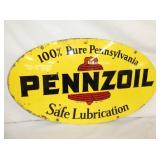 1970 PENNZOIL LUBRICATION SIGN