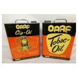 OLD STOCK DARF TOBACCO OIL CANS