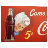 VIEW 4 CLOSEUP PAPER COCA COLA SIGN