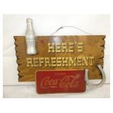 KAY MASONITE HERES REFRESHMENT SIGN
