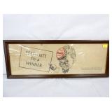 1948 FRAMED COKE CARDBOARD