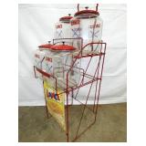 VIEW 4 STORE LANCE RACK W/ JARS/SIGN