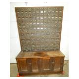 OAK POST OFFICE CABINET