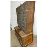 VIEW 5 OAK POST OFFICE CABINET