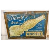 EMB. WHISTLE THIRSTY SIGN