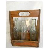 WOODEN PEPSI CARRIER W/ BOTTLES