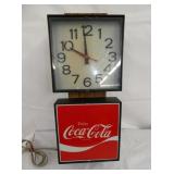 COKE PLASTIC CLOCK 9X24
