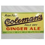 EMB. COLEMANS GINDER ALE SIGN