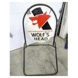VIEW 3 SIDE 2 WOLF HEAD SIDEWALK SIGN
