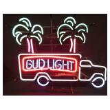 BUDLIGHT W/ PALM TREES 6 COLORS 26X22