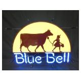BLUE BELL W/ COW&GIRL 23X10