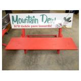 43X14 MOUNTAIN DEW STORE BENCH