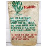 VIEW 3 KEEP HYDRILLA OUT SIGN