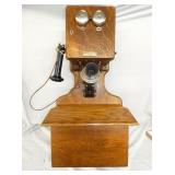 WILLIAMSON OAK WALL TELEPHONE