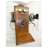 INDEPENDENT SYSTEM OAK WALL PHONE