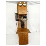 WESTERN ELE. OAK WALL PHONE