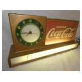 VIEW 2 CLOSEUP LIGHTED COKE CLOCK