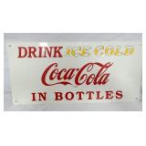 1948 DRINK ICE COLD COKE SIGN 23X11