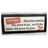 FRAMED DR. PEPPER PAPER AD