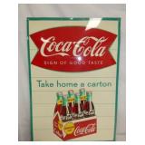1958 COKE FISHTAIL SIGN W/6PK