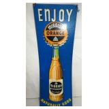 ENJOY MISSION ORANGE VERTICAL SIGN