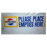 PEPSI PLACE EMPTIES RACK SIGN