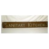 WOODEN SANITARY KITCHEN SIGN