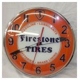 15IN FIRESTONE TIRES CLOCK