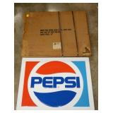 NOS PEPSI EMB. PEPSI SIGN W/ BOX
