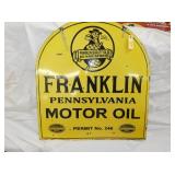 FRANKLIN MOTOR OIL TOMBSTONE SIGN