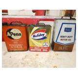 PENN, HOLIDAY OIL CANS 2G.