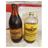 PENNZOIL OIL BOTTLES, PAPER LABEL