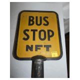 CAST ALUM. BUS STOP SIGN