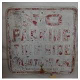 CAST ALUM. NO PARKING SIGN