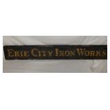 ERIE CITY IRON WORKS CAST SIGN