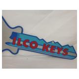 VIEW 2 CLOSEUP DIE CUT KEYS SIGN