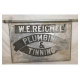 ALUM. W.E REICHEL PLUMBING TRADE SIGN