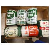 QUAKER STATE, SINCLAIR CANS