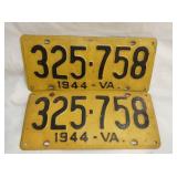 SET 1944 VA TAGS
