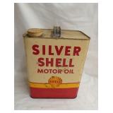 2G. SILVER SHELL OIL CAN