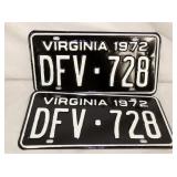 SET 1972 VA TAGS