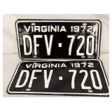 SET 1972 VA TAGS