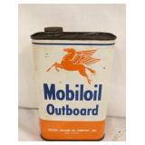 MOBILOIL OUTBOARD CAN