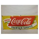COKE FOUTAIN SERVICE SIGNS 28X12