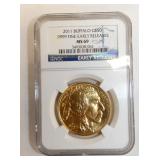 2011 GOLD $50 BUFFALO MS 69