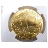 VIEW 5 GOLD $50 BUFFALO MS69