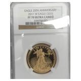 2011 GOLD PF70 ULTRA CAMEO $25 EAGLE