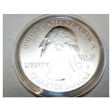 5 OZ SILVER QUARTER DOLLAR MAINE ACADIA