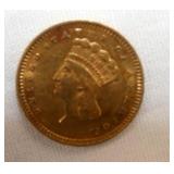 GOLD $1 1860 DAHLONEGA MINT