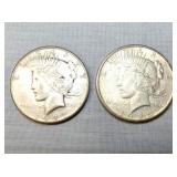 1925, 1927 PEACE SILVER DOLLARS